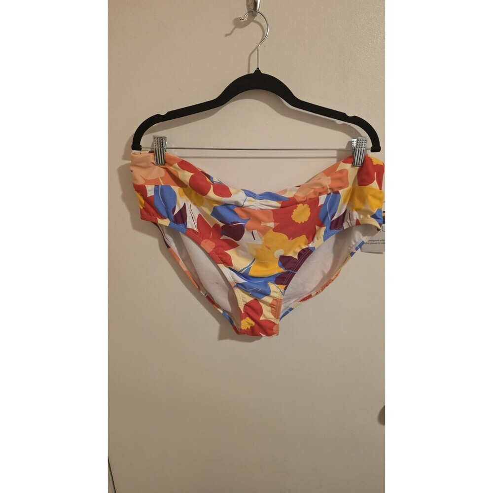 Time and Tru Womens Plus 16 18 XL Creative Floral Bikini Swim Bottom Beach NWT